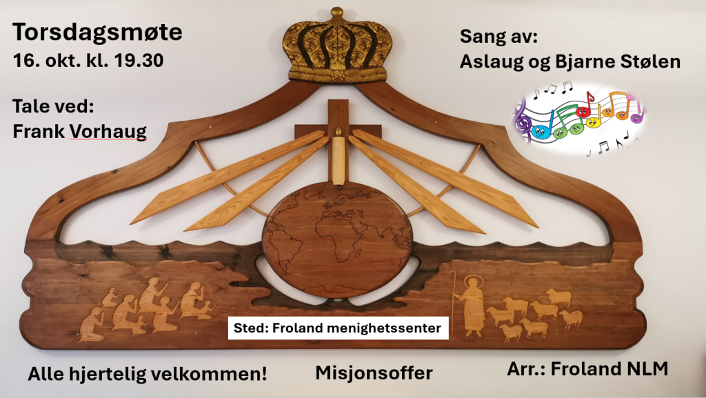 Torsdagsmøte 16. okt. kl. 19.30 1