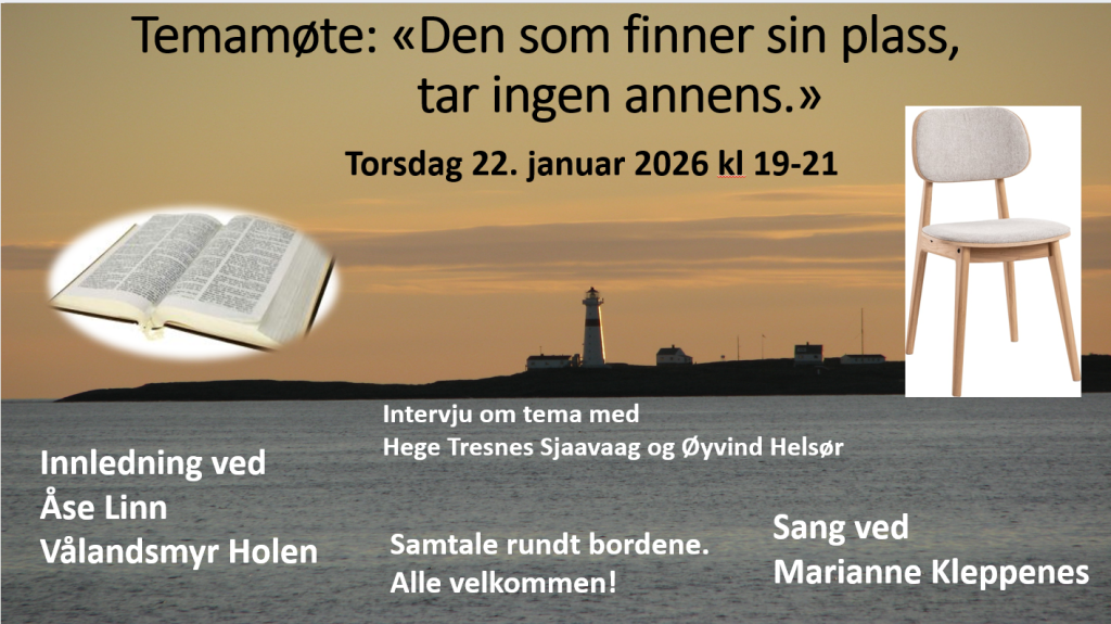 Spennende torsdagmøte 22. januar kl. 19-21. Arr.: Misjonsutvalget (Normisjon, NLM og NMS) 1